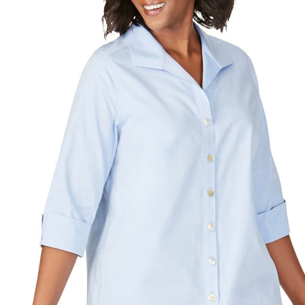 Nordstrom Foxcroft Non-Iron Tunic Shirt Plus Size NWOT